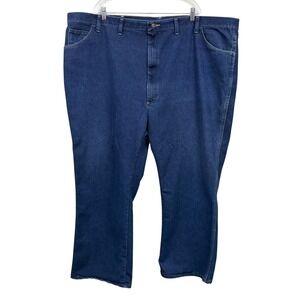 Wrangler Rugged Wear Men's Jeans Size 54x30 Blue Cotton Blend Straight Leg